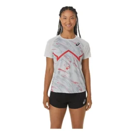 CJ-Line Light kortærmet topp «Lacier Grey Electric Red»