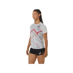 CJ-Line Light kortærmet topp «Lacier Grey Electric Red»