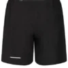 Shorts med logo og glidelåslomme bak «Black»