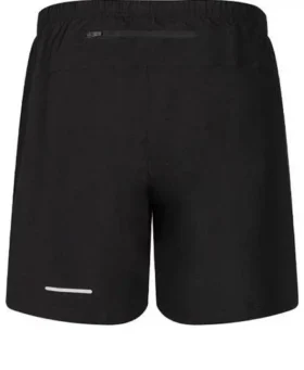 Shorts med logo og glidelåslomme bak «Black»
