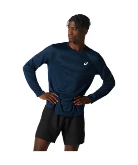 Sølvfarget langermet T-skjorte «French Blue»
