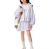 Tie Dye-jakke med hette «Multi-color»