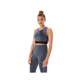 Trenings-BH med mesh-paneler «Carrier Grey»